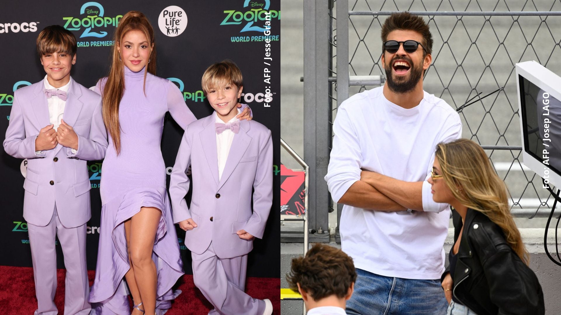 El hijo menor de Shakira, Sasha, estuvo viendo el show de su mamá en la final de Mundial desde la tribuna y al lado de su papá, Piqué | Foto: AFP / Jesse Grant | Foto: AFP / Josep LAGO