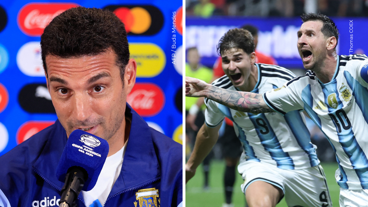 Lionel Scaloni durante una rueda de prensa - Lionel Messi en el Mundial 2026.