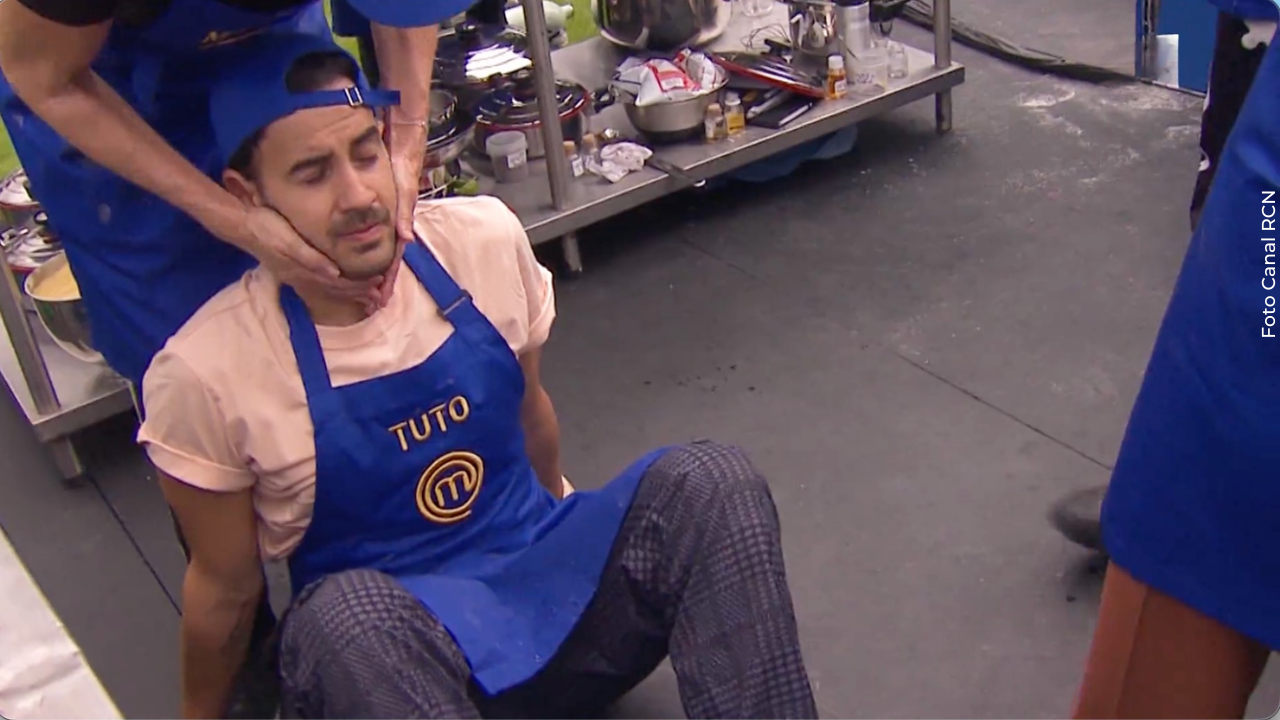 Momentos de angustia en MasterChef Celebrity: Tuto Patiño tuvo que ser atendido por un paramédico