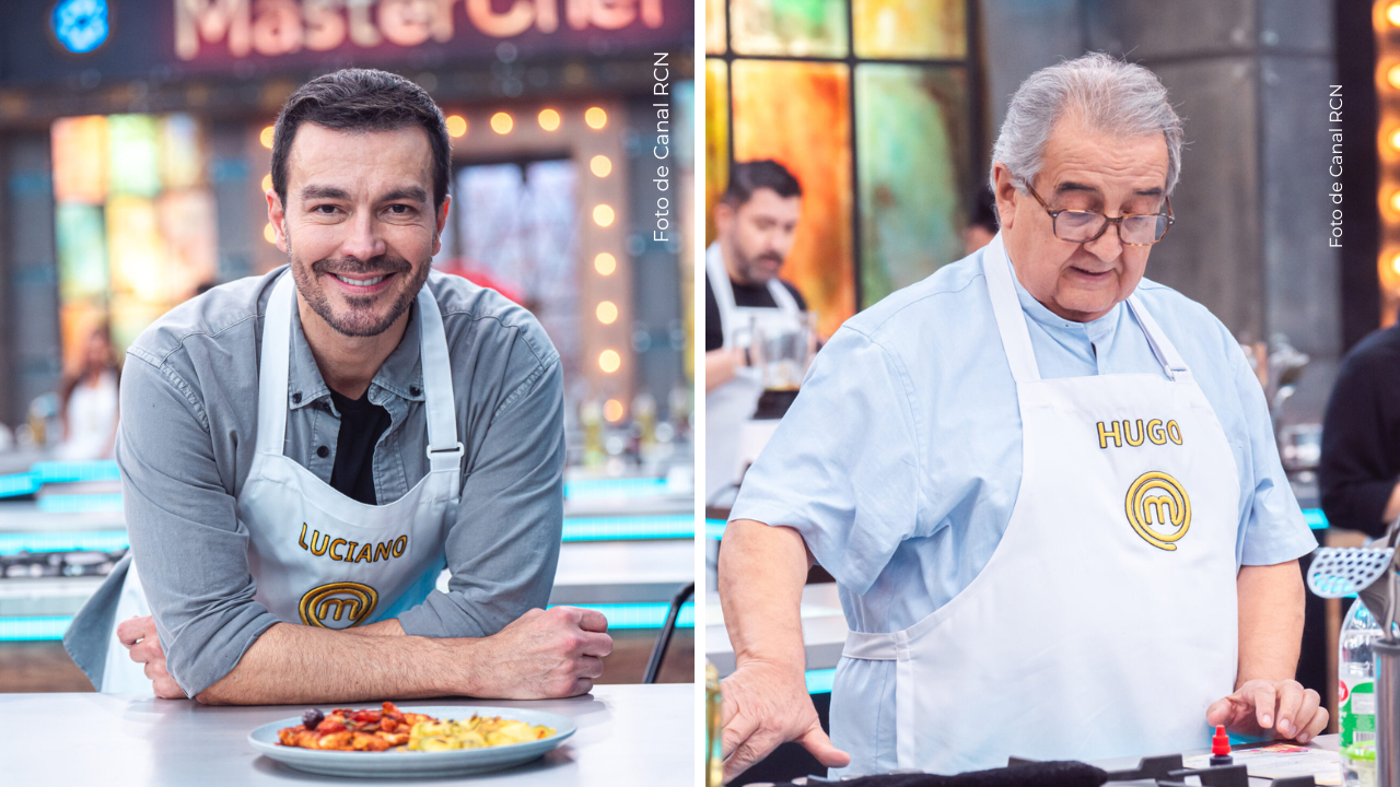Luciano D'Alessandro y Hugo Gómez en MasterChef Celebrity 2026.