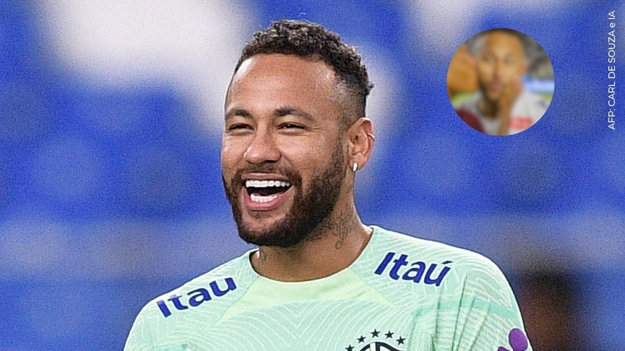 Colombiano le robó beso a Neymar