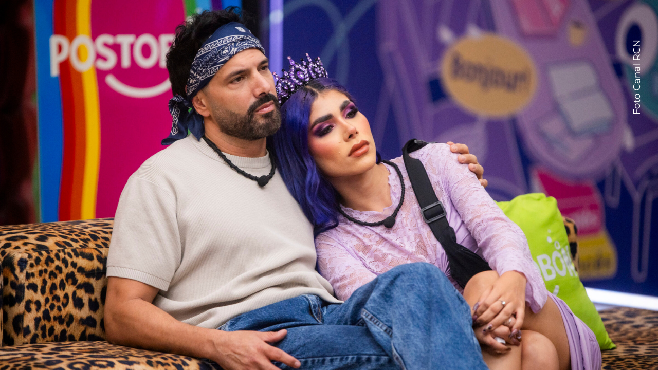 Alexa Torrex y Alejandro Estrada en La casa de los famosos Colombia.