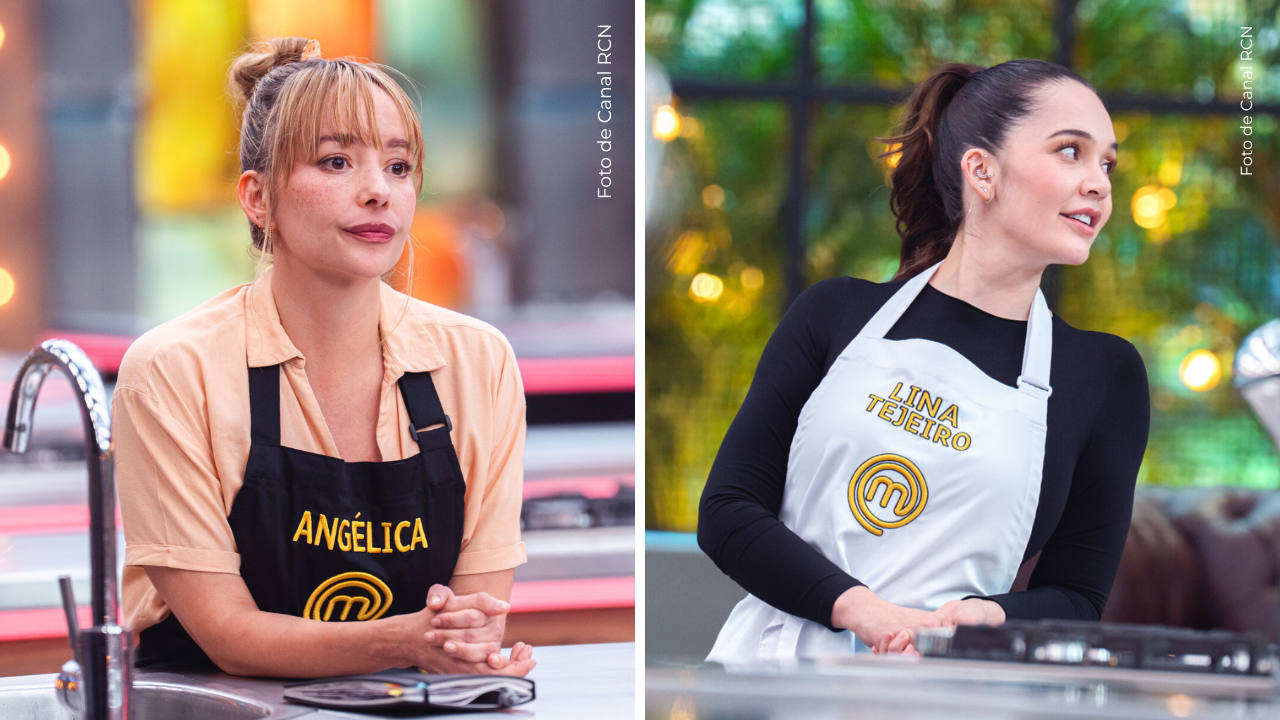 Lina Tejeiro y Angélica Blandón en MasterChef Celebrity.