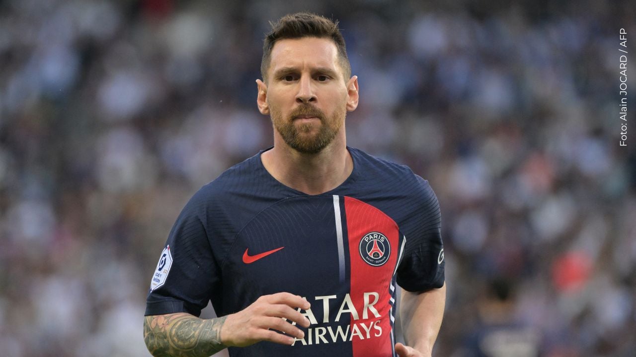 Lionel Messi durante un partido de la Ligue 1 francesa de fútbol