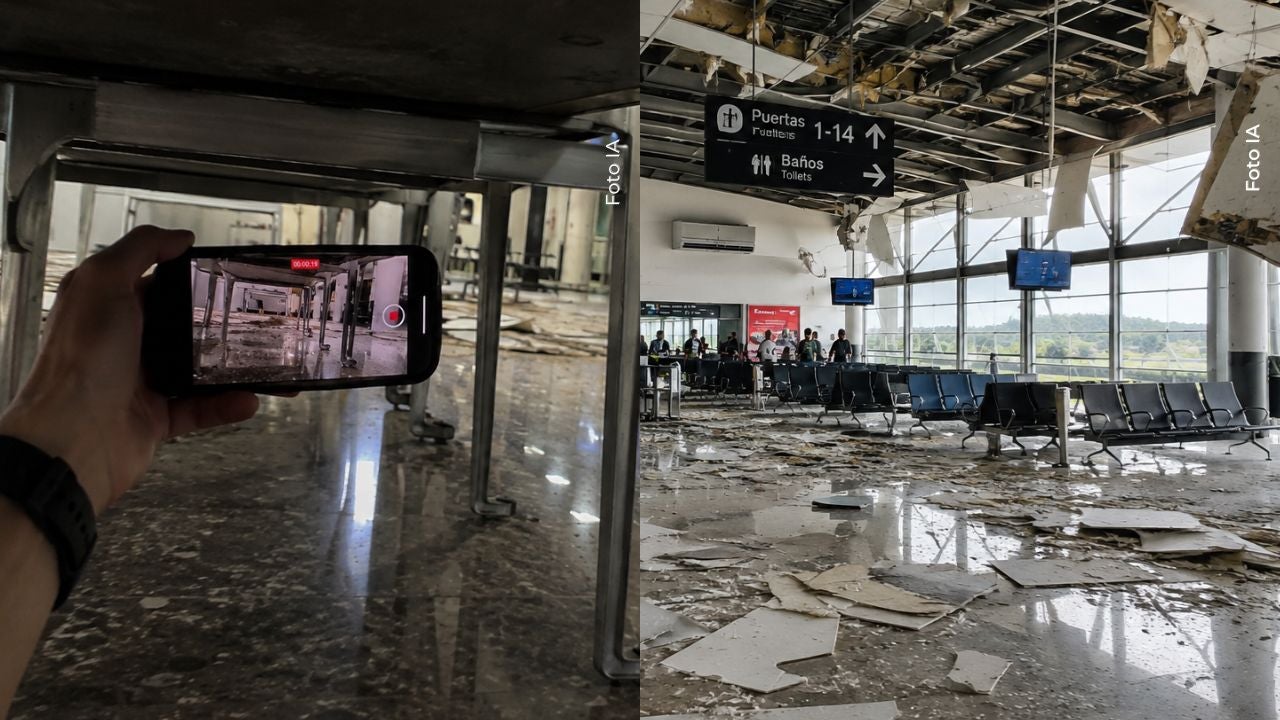 Influencer grabó cómo vivió terremoto en aeropuerto