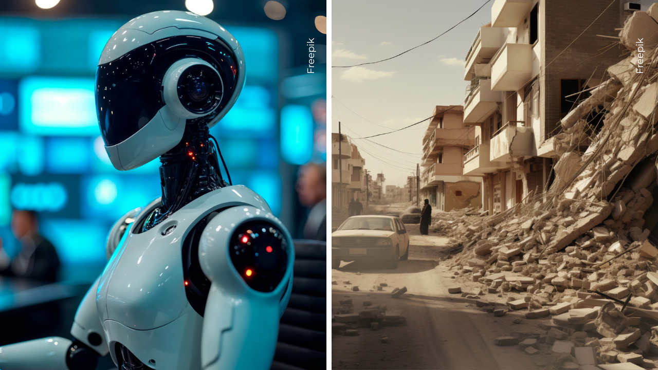 Robot - Edificaciones destruidas.