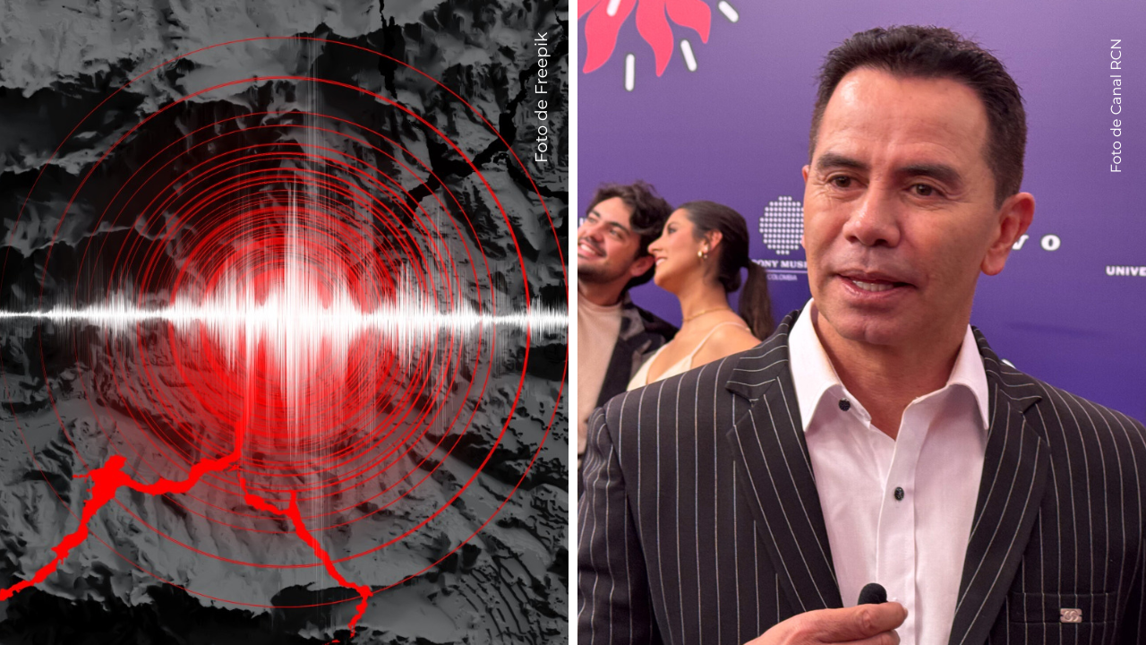 Ilustración de un sismo - Jhonny Rivera en los Premios Nuestra Tierra.
