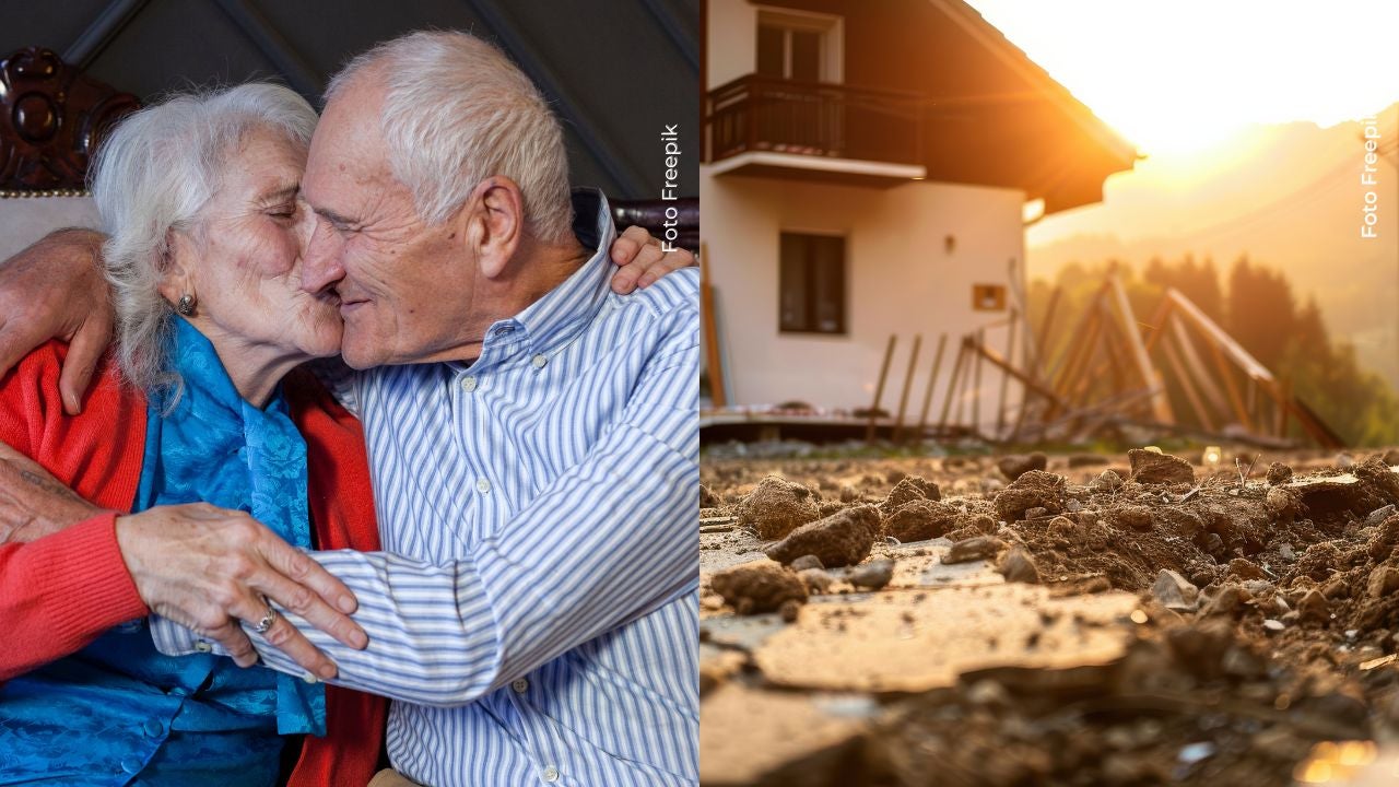 Abuelos se abrazaron durante terremoto