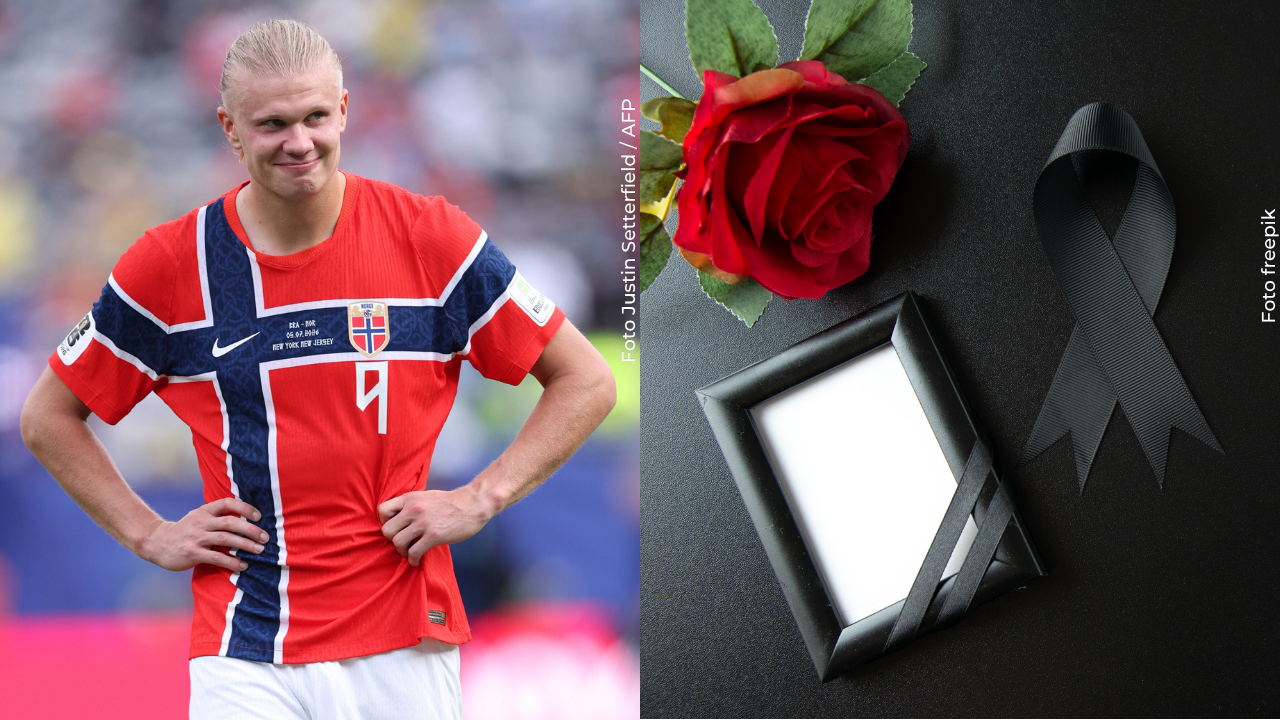 Erling Haaland compartió sentido mensaje tras la muerte de importante figura de Noruega