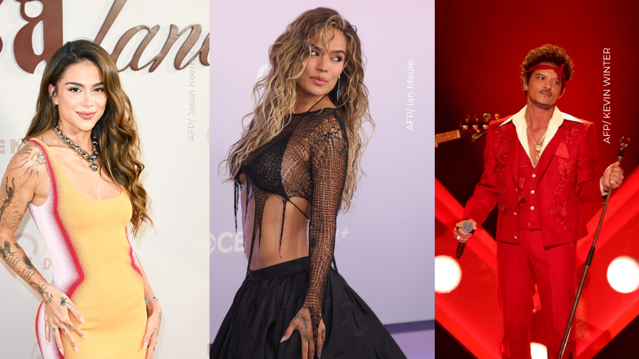 Greeicy reaccionó al romance que le atribuyen a Karol G y Bruno Mars