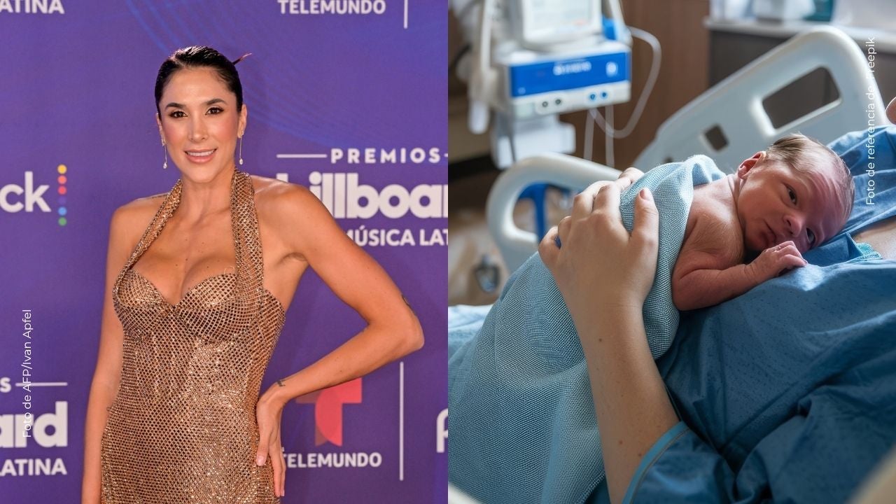 Daniela Ospina compartió foto junto a bebé recién nacido.