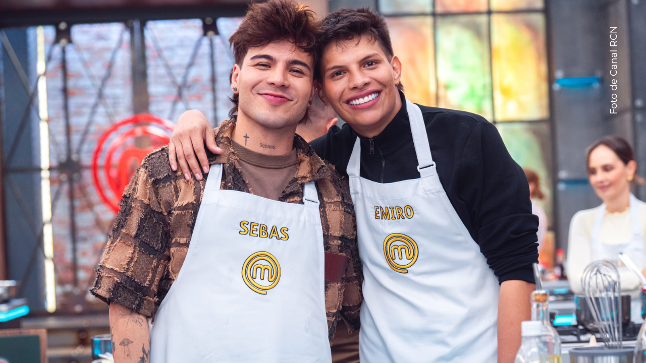 Emiro Navarro y Sebastián Villalobos en MasterChef Celebrity.