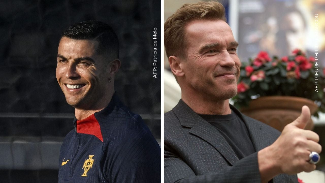 Cristiano Ronaldo y Arnold Schwarzenegger son comparados