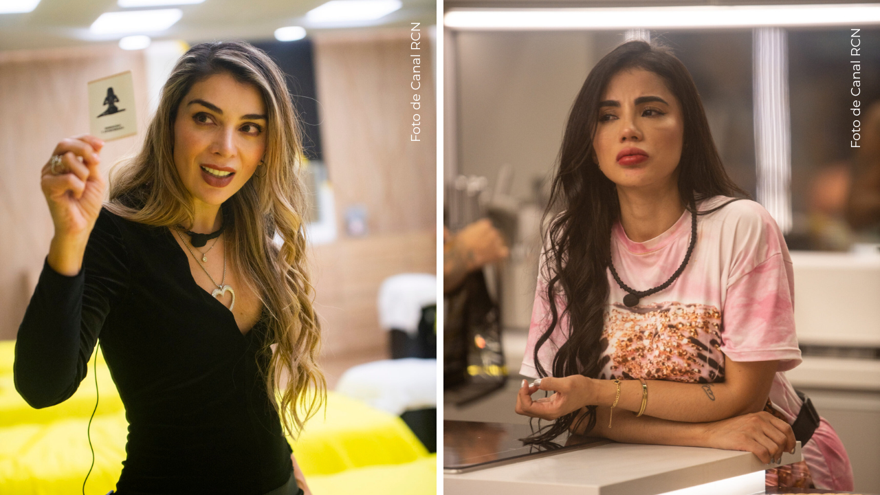 Marilyn Patiño y Karina García en La casa de los famosos Colombia.