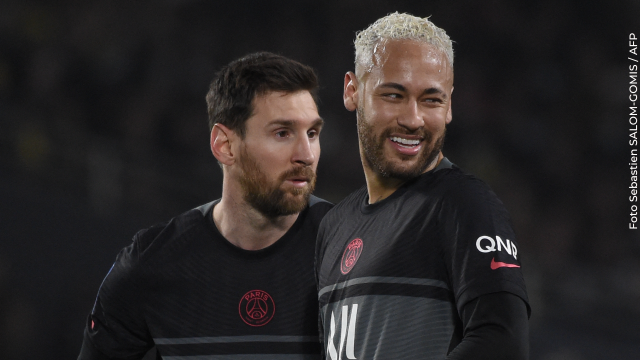 Neymar sorprendió al reaccionar a video de Messi