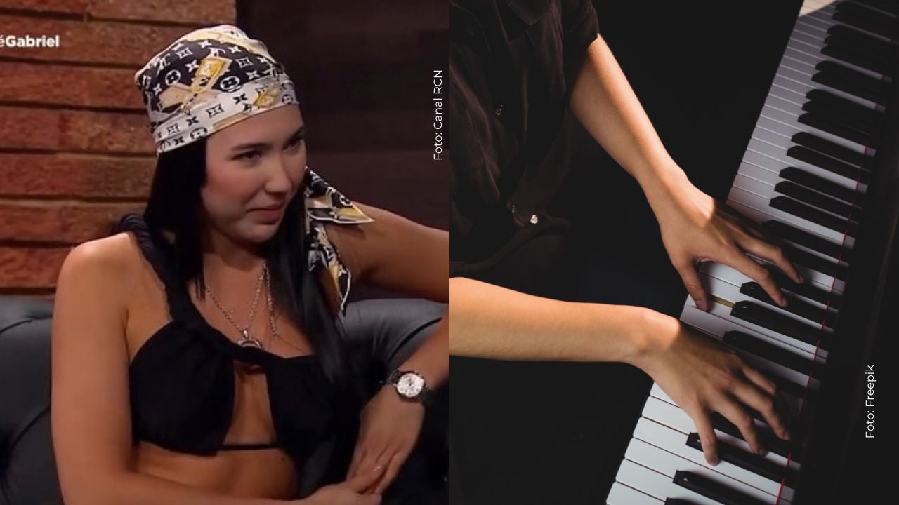 Aida Victoria Merlano se mostró tocando piano.