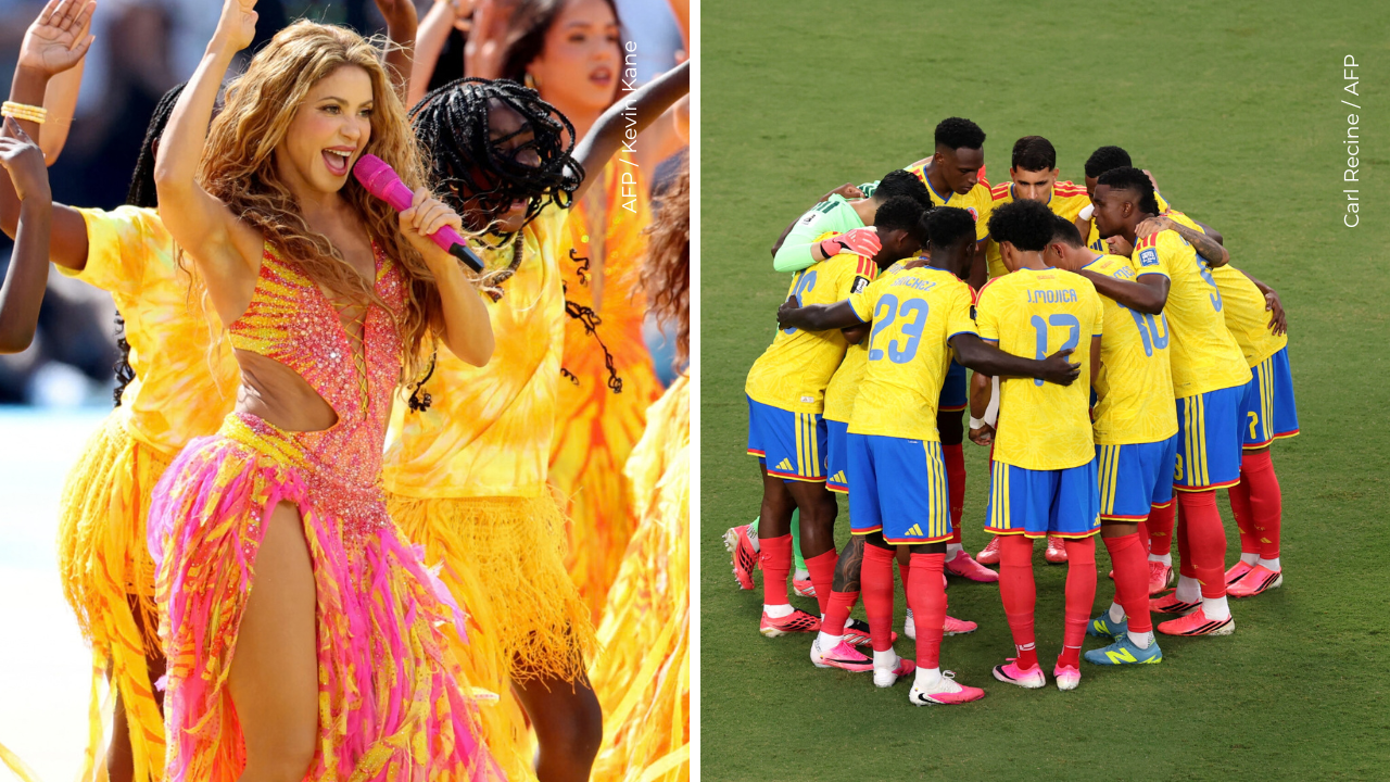 Shakira durante la clausura durante la copa Mundial 2026 - Jugadores de la Selección Colombia durante el Mundial 2026.