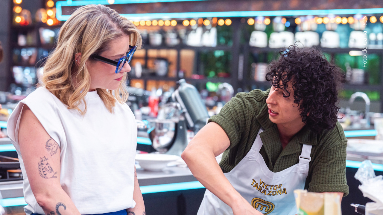 Belen Alonso y Víctor Tarazona en MasterChef Celebrity.