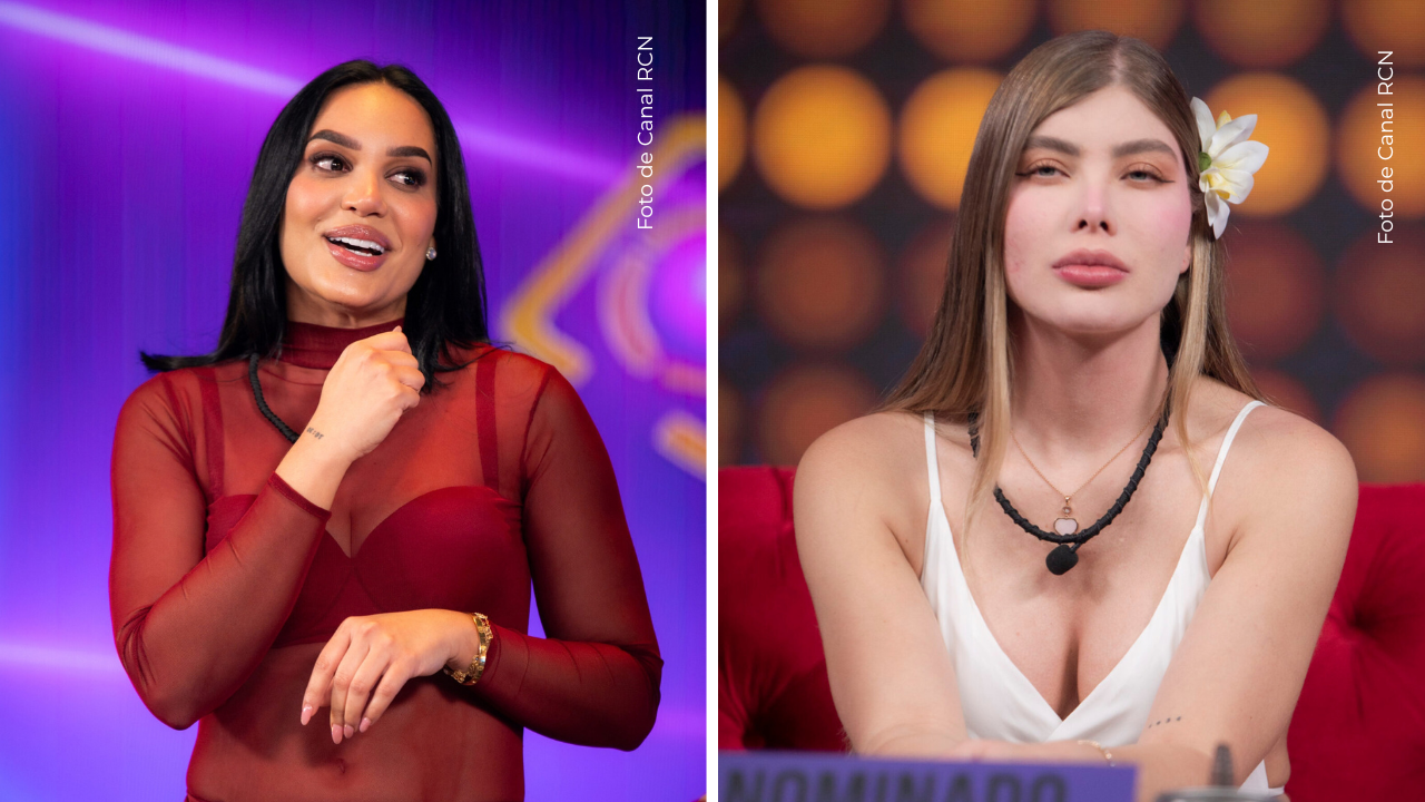 Andrea Valdiri y Sofía Jaramillo en La casa de los famosos Colombia.