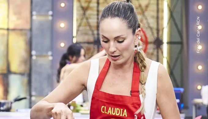 Claudia Bahamón abrió un controversial debate en redes sociales. (Foto Canal RCN) En MasterChef Celebrity la tensión ha aumentado. Ahora, Claudia Bahamón abrió un debate en redes sociales tras competir contra los chefs.