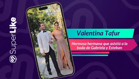 Ella es la bella hermana que asistió a la boda de Gabriela Tafur y Esteban Santos