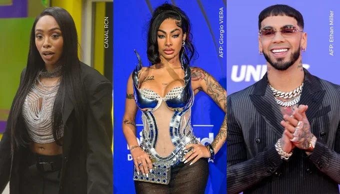 Karen Sevillano sobre Yailin y Anuel AA/Canal RCN/AFP: Giorgio VIERA/Ethan Miller karen sevillano sobre yailin anuel