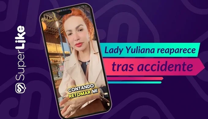 Lady Yuliana reaparece tras accidente de tránsito. (Foto IG/@ladyyuliana). Lady Yuliana reaparece tras accidente de tránsito